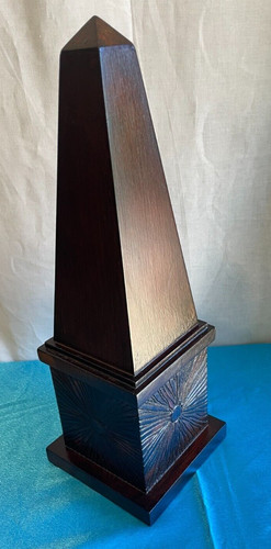 Vintage obelisks wooden carved - vintage,