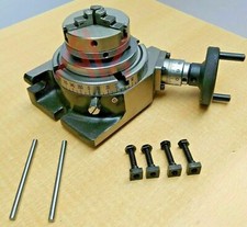 Rotary Table 4" 100mm Horizontal And Vertical With 65mm 3 Jaw Chuck & Backplate