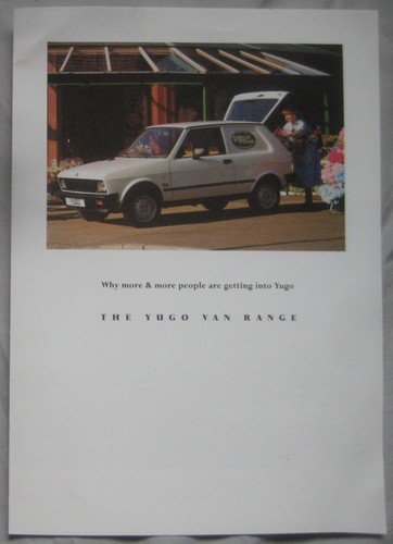 1989 yugo van - 1989, brochure
