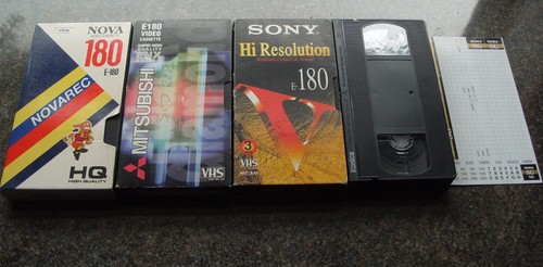 180 mins recordable vhs - x,