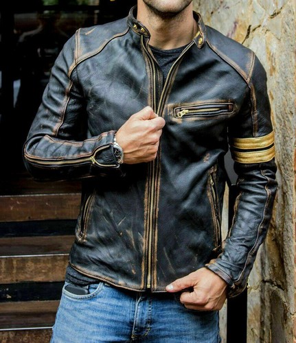 Men black biker - biker, vintage