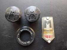 Genuine Vintage Rare MOTOBECANE Bike Head Badge Emblem Bar End Headset Cover