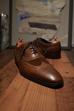 Loake Shoes Two-Tone Leather Suede Oxford Brogues Brown UK9 – Great Condition