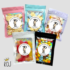 10x DIY Birthday Party Favour Sweet Bags with Personalised Shaun Sheep Stickers