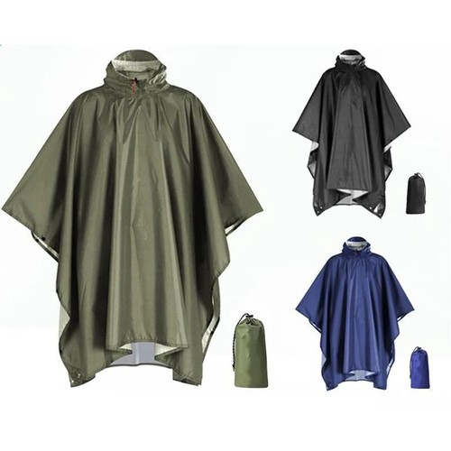 Folding rain poncho adults - folding,