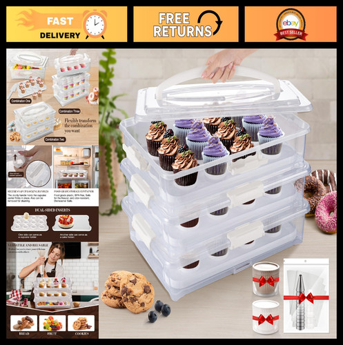 Tier cupcake carrier holds - cupcake,