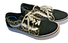 Vans Old Skool ComfyCush Leopard Print Trainers Women’s UK 5 – Black/Beige