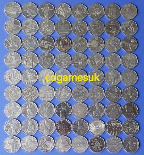 50p coins salmon olympic wwf - olympic,