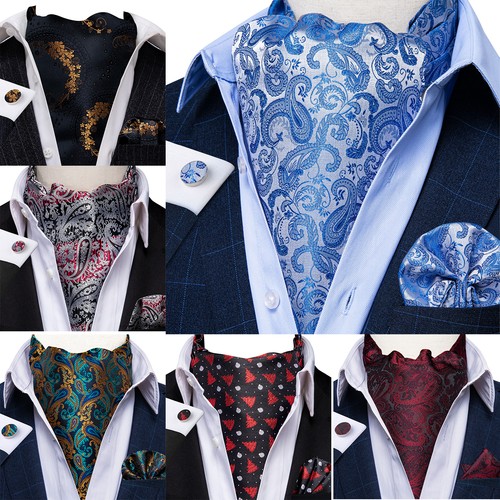 3pcs mens cravat ascot pocket - cravat,