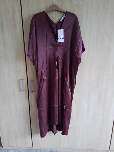 Zara burgundy kaftan dress - zara,