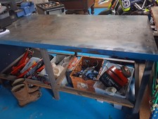 Large Steel Work Bench With
