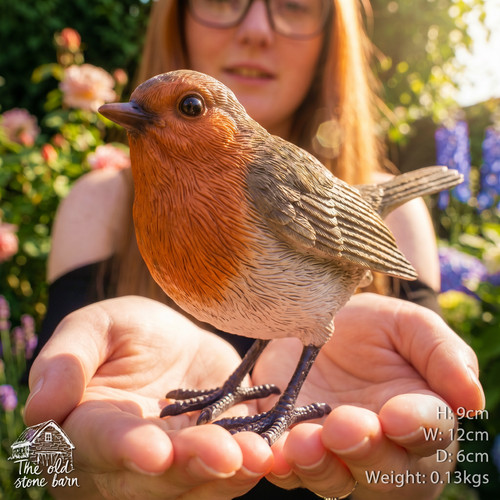 Robin bird sculpture garden - robin,