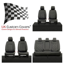 Ford Ranger Seat Covers Heavy Duty Leatherette Waterproof (2012-2022) Black