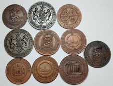 Job lot of 10 X Vintage Scottish Masonic Pennies