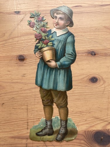 Large victorian scrap boy - victorian,