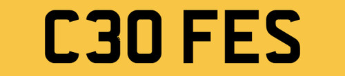Coffee reg number - plate, c30