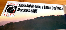 BMW ALPINA B10 BI-TURBO vs LOTUS CARLTON vs MERCEDES 500E CLASSIC CAR ROAD TEST