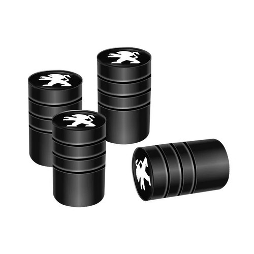 Peugeot black metal tire valve - peugeot,