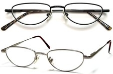Metal Reading Glasses +0.75~+3.25 Retro Quality Half Moon Frame Spring Hinge R54