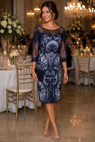 Couture club navy - couture, embroidered