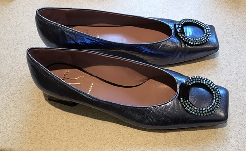 Blue metallic evening shoes - evening,