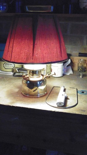 Original shade and glass - original,