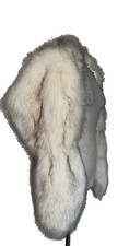 OFF WHITE SIMULTED ARTIC FOX SOFT FUR SCARF/STOLE CHRISTMAS SKI WINTER SNOW