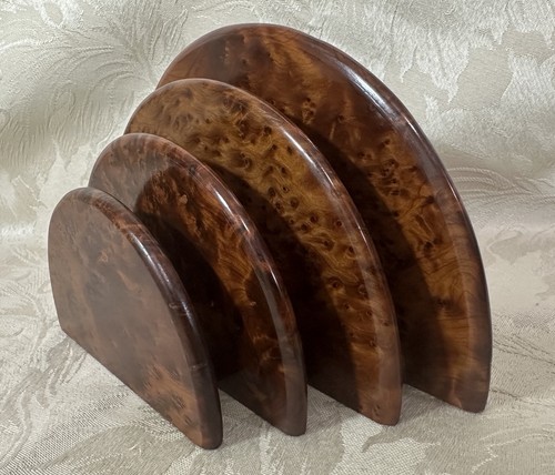 Art deco thuya wood - art, letter