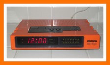 WELTRON COMPUTER CLOCK RADIO Vintage 1960/1970s ORANGE COLOR VERSION VERY RARE!