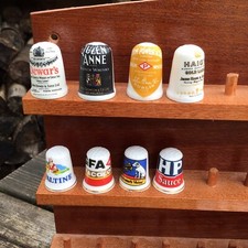 Mixed Lot Of 8 Advertising Design China Thimbles The Thimble Guild