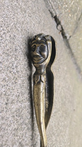 Antique brass jester - antique, janus