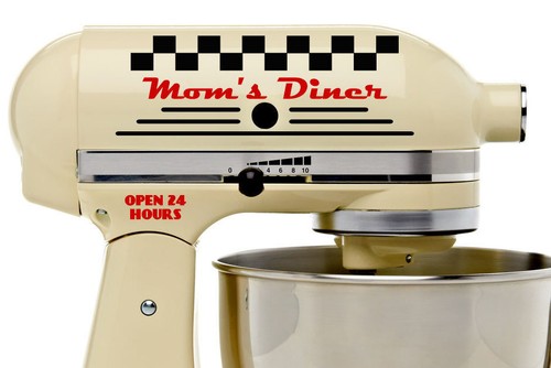 Moms diner decal - diner, set