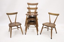 5 Ercol Stacking Chairs For