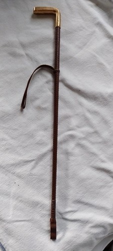 Vintage brass handled braided - vintage,