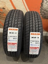 2 x 185/75 R14 Maxxis MA-1 89S WHITE WALL (185 75 14) 2025 DOT dates - TWO TYRES