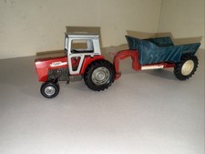 BRITAINS Farm 1:32 MASSEY FERGUSON 595 Tractor & SHAWNEE POOLE REAR DUMP Trailer