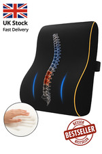 Memory Foam Lumbar Support Cushion for Home Office Car Seat Back Chair Pillow UK
