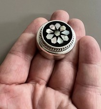 Solid Silver Enamel & Mother