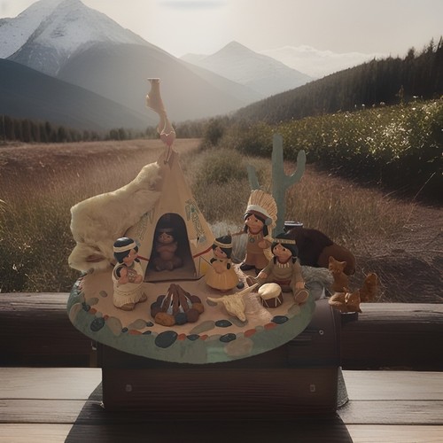 Native american nativity scene - nativity,