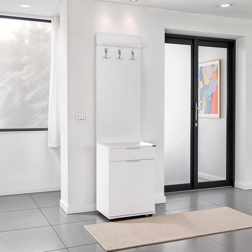 White hall stand with drawer - stand,
