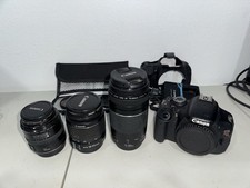Canon EOS Rebel T3i DSLR Camera Kit 18-55mm 75-300mm 50mm Compact Micro Lens