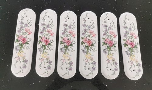 Vintage ceramic floral push - ceramic,