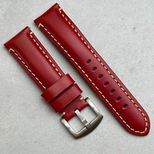 Handmade Padded Red Leather