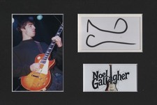Noel Gallagher Hand Signed Mount A4 Autograph Inc COA Music Oasis
