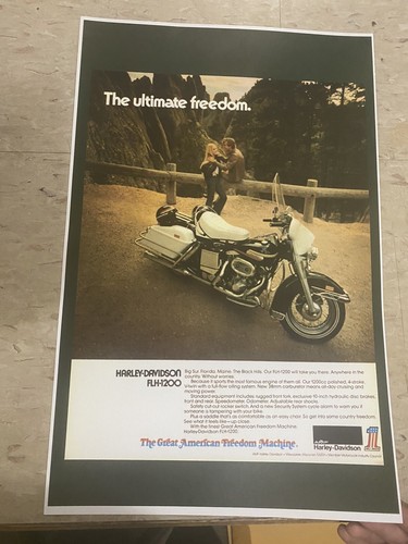 Vintage harley davidson flh - davidson,