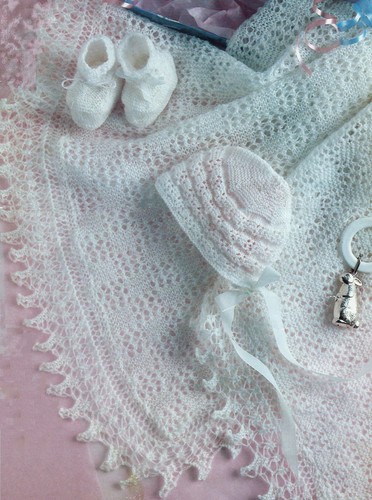 Baby vintage heirloom shawl - vintage,
