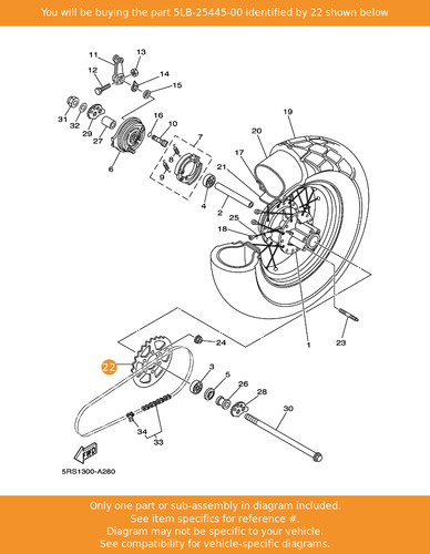 Yamaha sprocket driven - sprocket,,