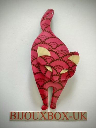 Lea stein bacchus cat brooch - bacchus,