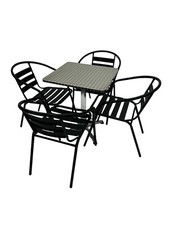 Black Metal Bistro Sets, Cafe