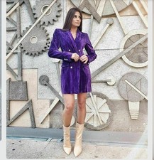 ZARA PURPLE CRUSHED VELVET